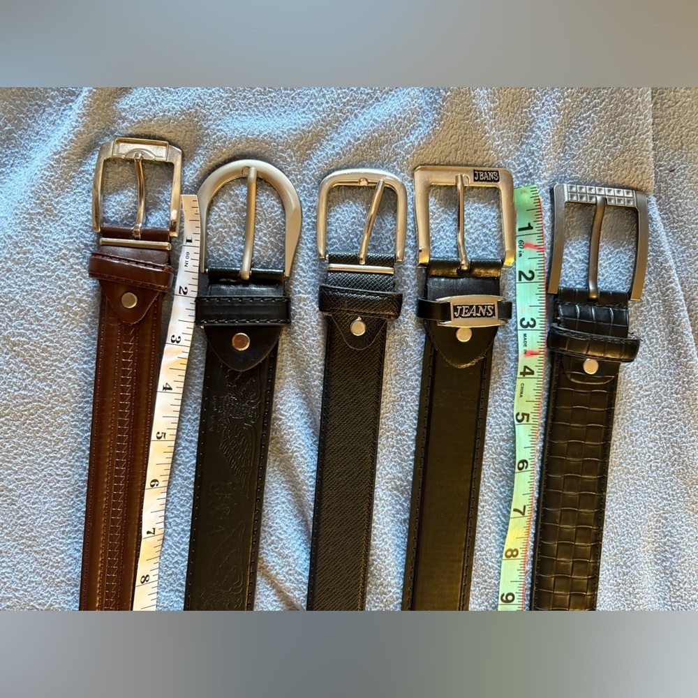 Mens-42-48 Leather Belts
6 multipurpose different color 
leather belts for Men